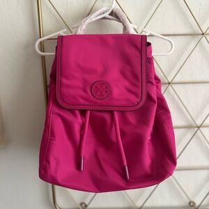 🆕 Tory Burch Scout Mini Nylon Backpack in Hibiscus Flower